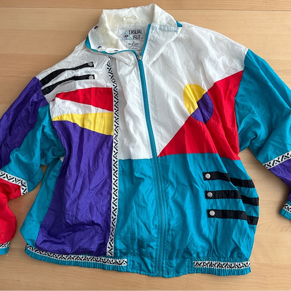 Retro 80s windbreaker